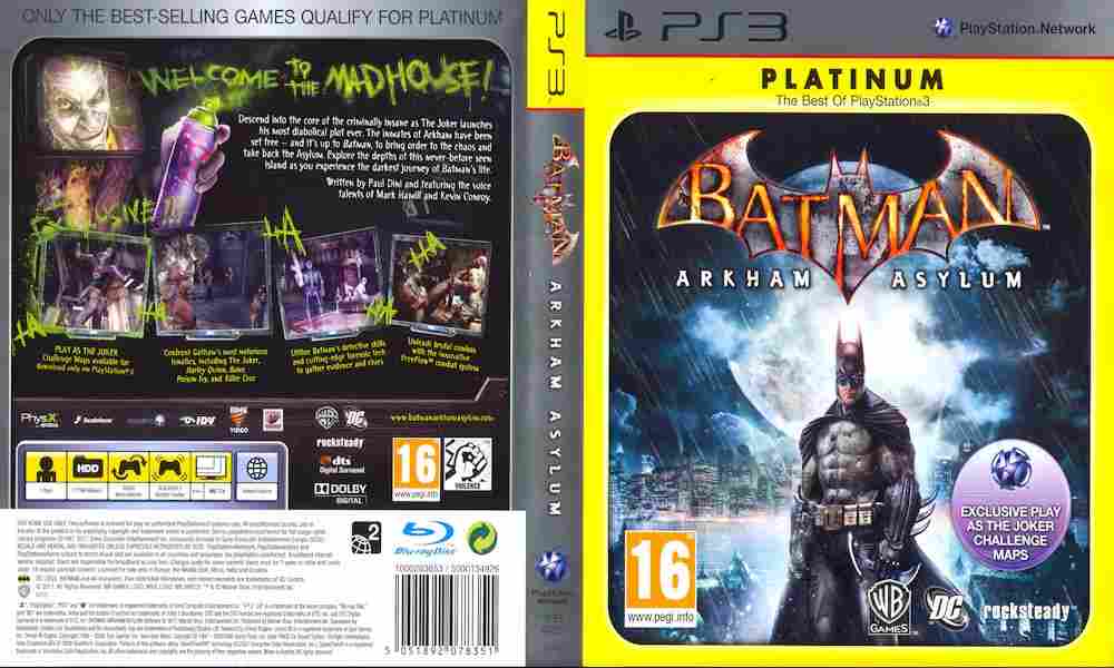 Игра Batman Arkham Asylum PLATINUM, Sony PS3, 171-354